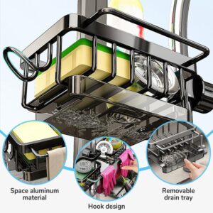 Sink organizer rack for kitchen and bathroom