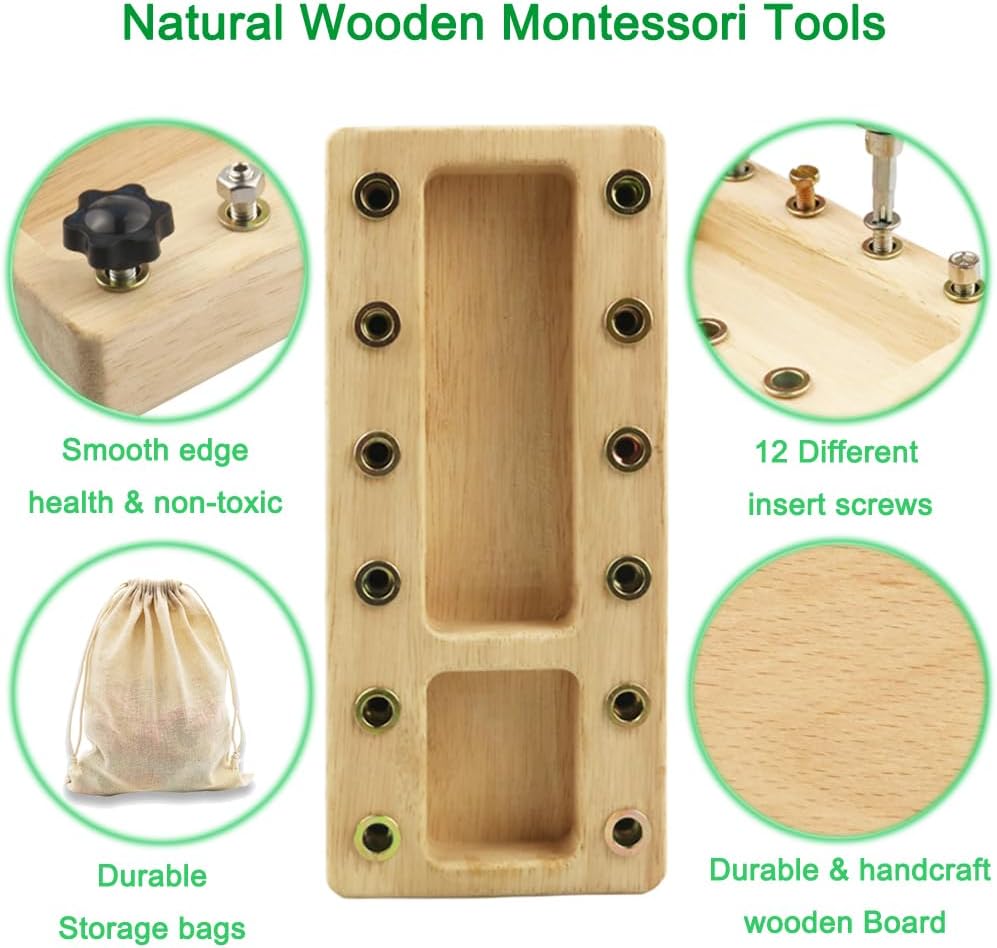 Inslat Montessori - Juego de tablero de destornillador - Imagen 2