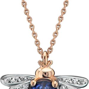 Bee Goddess Collar de oro rosa de 14 k de abeja