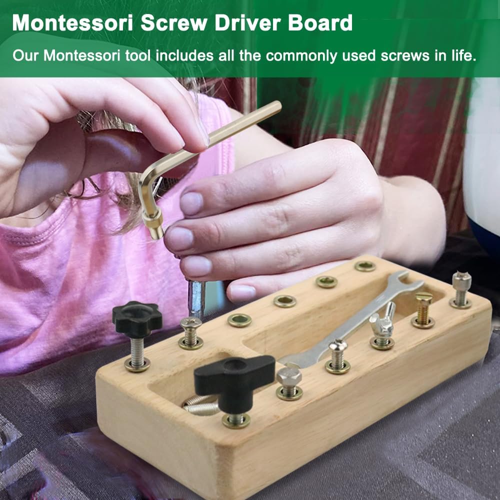 Inslat Montessori - Juego de tablero de destornillador - Imagen 4