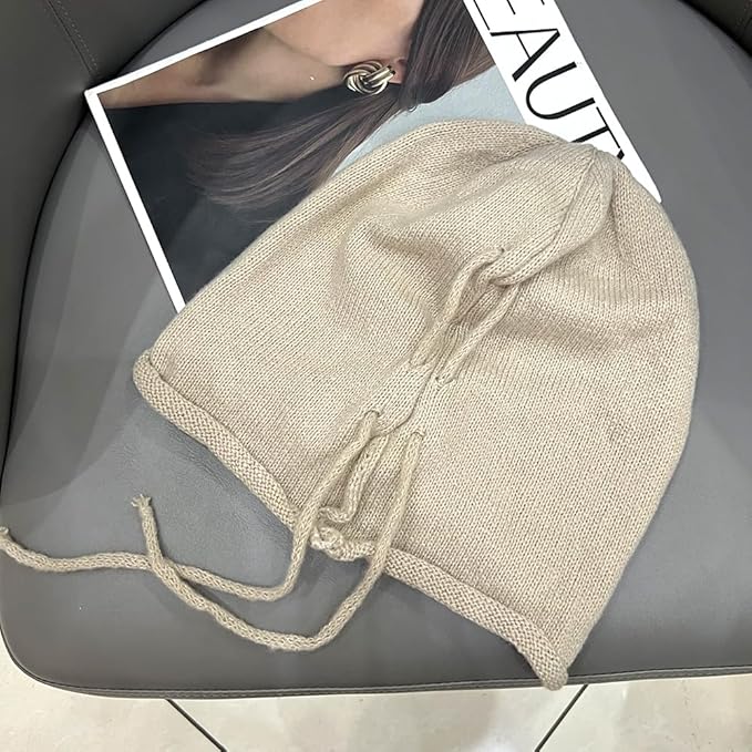 Gorro holgado con cordón ajustable para mujer - Imagen 3