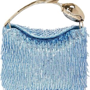Erdem Mini Bloom con cuentas y lentejuelas, bolso con asa superior