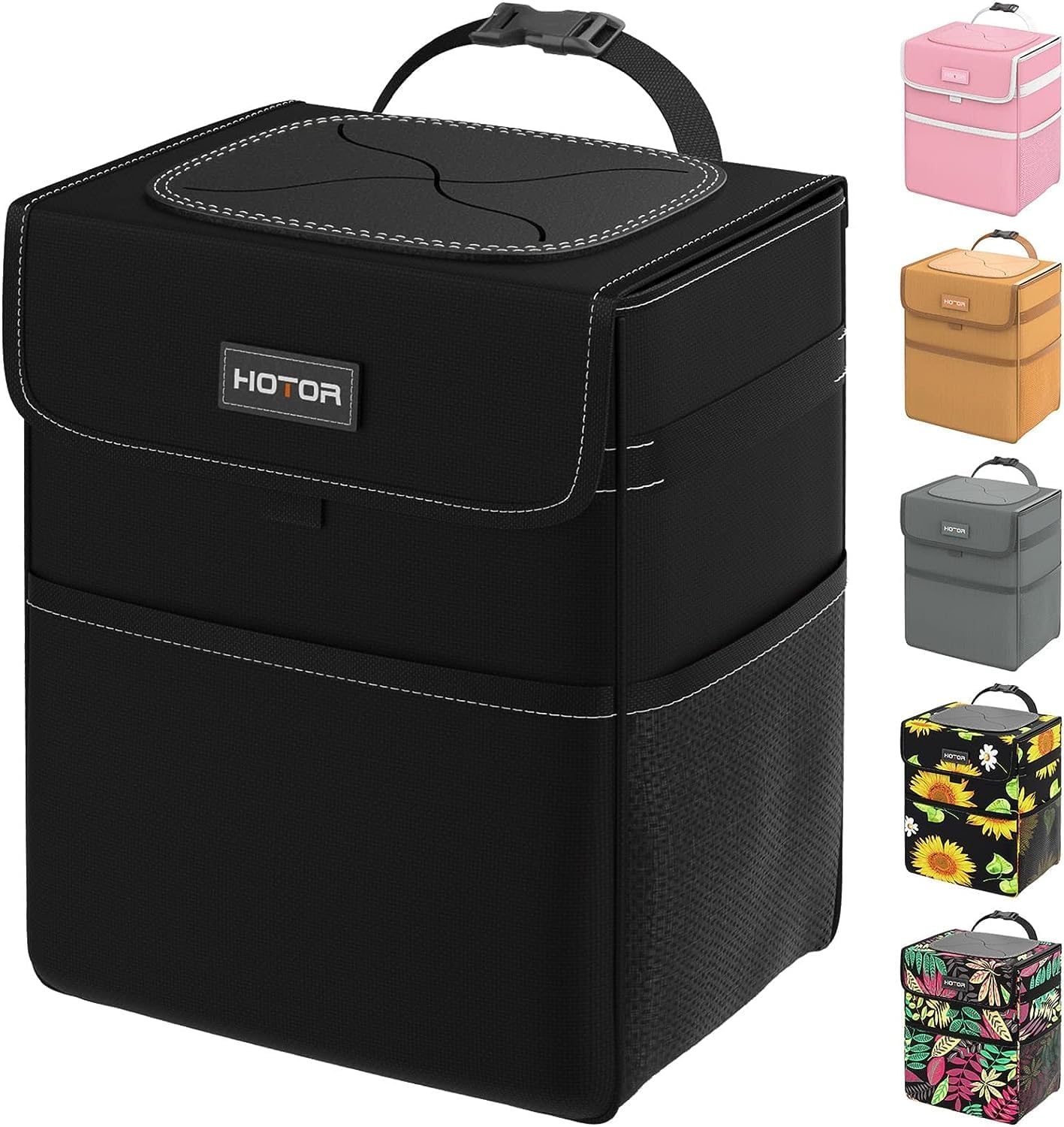HOTOR Cubo de basura para automóvil: organizador de automóvil a prueba de fugas