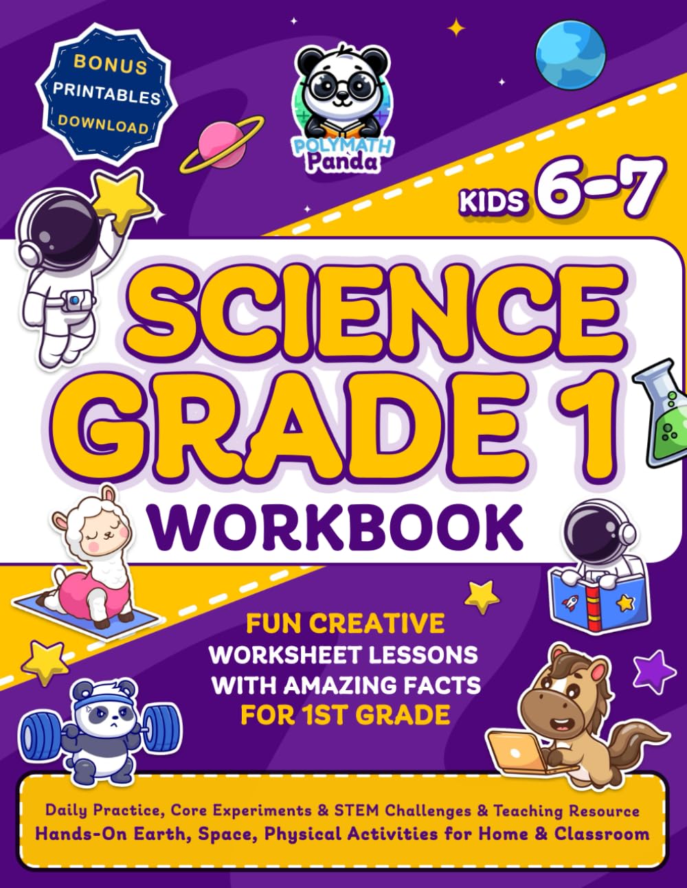 Science Grade 1 Workbook for Kids Ages 6-7: Daily Practice, Core Experiments & STEM Challenges & Teaching Resource