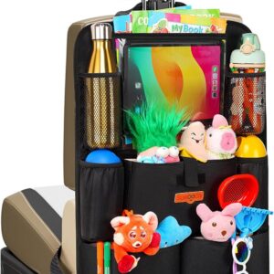 SURDOCA Organizador de coche mejorado con soporte para tablet de 11 pulgadas, 8 bolsillos
