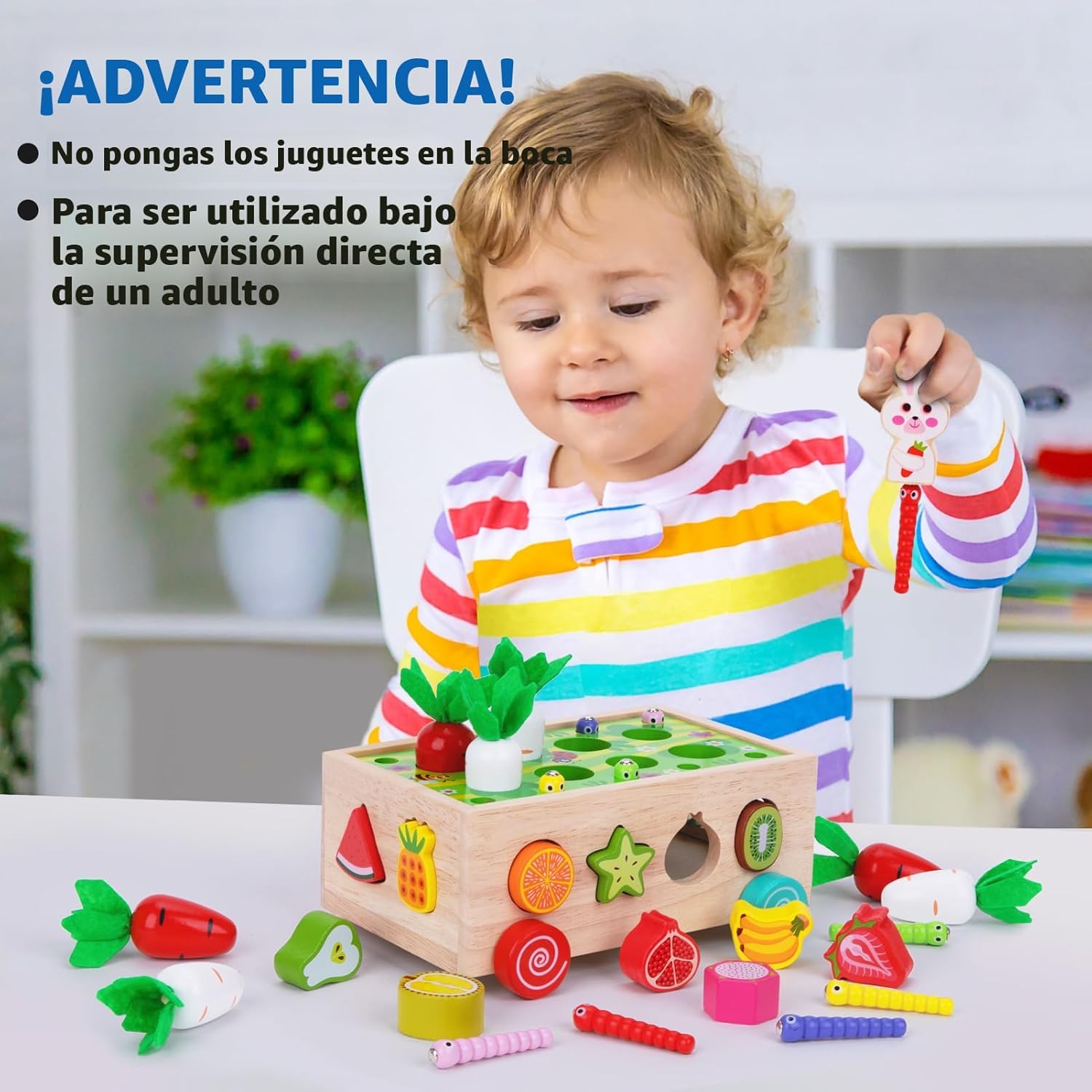 Juguetes Montessori de madera educativos para bebés niños y niñas de 1, 2, 3 años - Imagen 4