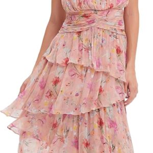PatBO Vestido midi sin mangas Lily Flower