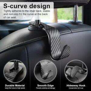 LivTee - Gancho para bolso de coche, 4 unidades, organizador universal para reposacabezas de asiento de coche