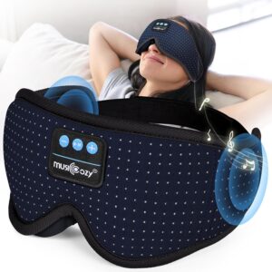 MUSICOZY White Noise Sleep Mask Headphones with 16 Soothing Sounds
