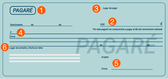Pagaré histórico manuscrito